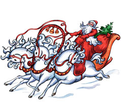 Рисунок с лицевой стороны конверта письма от Деда Мороза