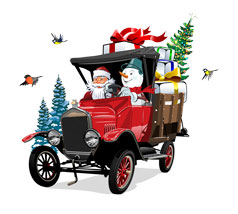 Рисунок с лицевой стороны конверта письма от Деда Мороза