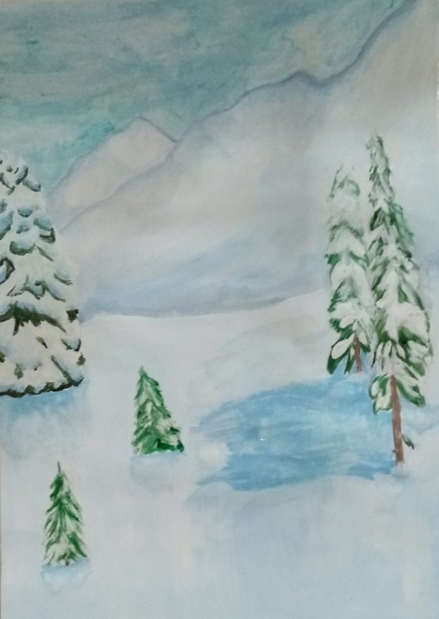 Международный творческий конкурс «Зимний калейдоскоп»  - детский рисунок, поделка, творческая работа, категория школьники, 6 класс, дистанционный конкурс, школьный конкурс