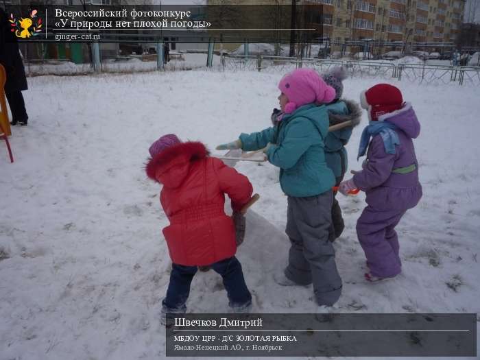 Всероссийский фотоконкурс «У природы нет плохой погоды»  - детский рисунок, поделка, творческая работа, категория дошкольники, детский сад, дистанционный конкурс, школьный конкурс