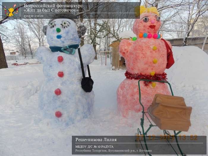 Всероссийский фотоконкурс «Жил да был Снеговичок»  - детский рисунок, поделка, творческая работа, категория дошкольники, детский сад, дистанционный конкурс, школьный конкурс