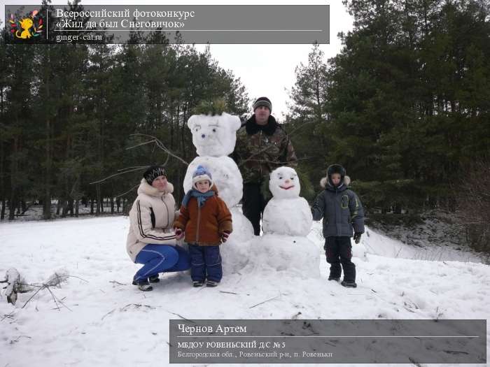 Всероссийский фотоконкурс «Жил да был Снеговичок»  - детский рисунок, поделка, творческая работа, категория дошкольники, детский сад, дистанционный конкурс, школьный конкурс