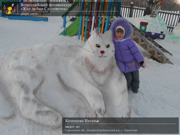 Всероссийский фотоконкурс «Жил да был Снеговичок»  - детский рисунок, поделка, творческая работа, категория дошкольники, детский сад, дистанционный конкурс, школьный конкурс