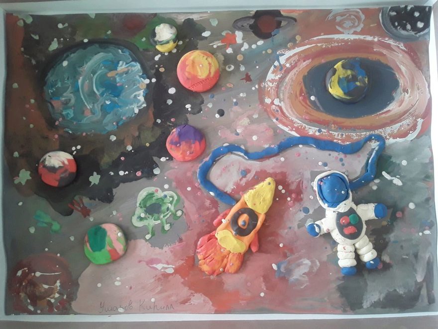 Рисунок космос для детей дошкольного возраста