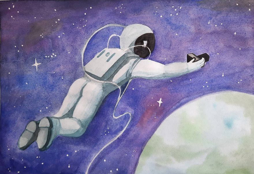 Полет человека в космос рисунок. Человек в космосе рисунок. Космос рисунки художников профессионалов. Космический сюжет рисунок. Рисунки про космос для взрослых.