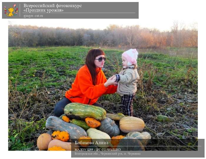 Всероссийский фотоконкурс «Праздник урожая»  - детский рисунок, поделка, творческая работа, категория дошкольники, детский сад, дистанционный конкурс, школьный конкурс