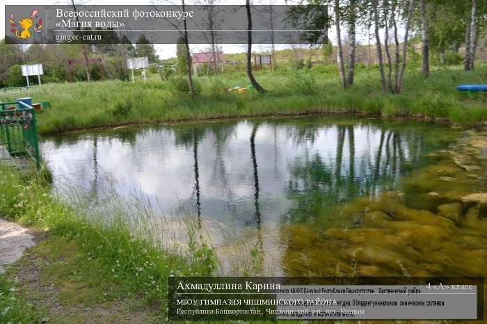 Всероссийский фотоконкурс «Магия воды»  - детский рисунок, поделка, творческая работа, категория школьники, 4 класс, дистанционный конкурс, школьный конкурс