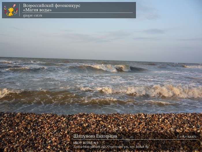 Всероссийский фотоконкурс «Магия воды»  - детский рисунок, поделка, творческая работа, категория школьники, 1 класс, дистанционный конкурс, школьный конкурс