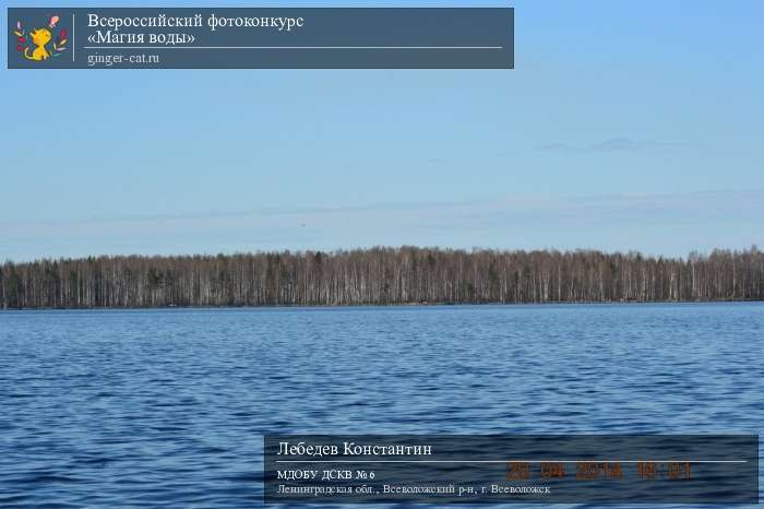 Всероссийский фотоконкурс «Магия воды»  - детский рисунок, поделка, творческая работа, категория дошкольники, детский сад, дистанционный конкурс, школьный конкурс