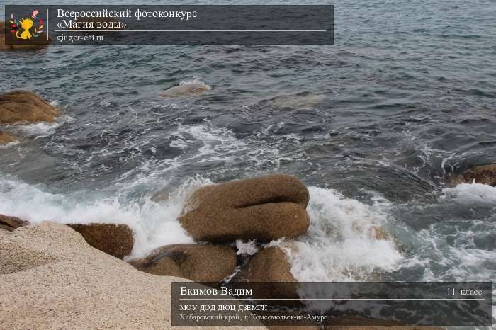 Всероссийский фотоконкурс «Магия воды»  - детский рисунок, поделка, творческая работа, категория школьники, 11 класс, дистанционный конкурс, школьный конкурс