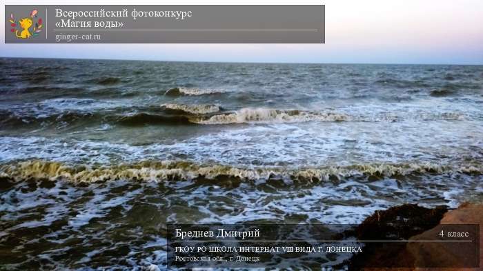 Всероссийский фотоконкурс «Магия воды»  - детский рисунок, поделка, творческая работа, категория школьники, 4 класс, дистанционный конкурс, школьный конкурс