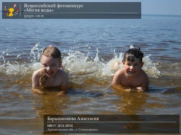 Всероссийский фотоконкурс «Магия воды»  - детский рисунок, поделка, творческая работа, категория дошкольники, детский сад, дистанционный конкурс, школьный конкурс