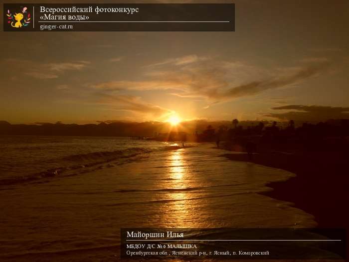 Всероссийский фотоконкурс «Магия воды»  - детский рисунок, поделка, творческая работа, категория дошкольники, детский сад, дистанционный конкурс, школьный конкурс