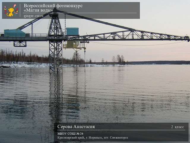 Всероссийский фотоконкурс «Магия воды»  - детский рисунок, поделка, творческая работа, категория школьники, 2 класс, дистанционный конкурс, школьный конкурс