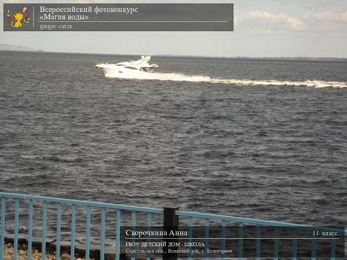 Всероссийский фотоконкурс «Магия воды»  - детский рисунок, поделка, творческая работа, категория школьники, 11 класс, дистанционный конкурс, школьный конкурс