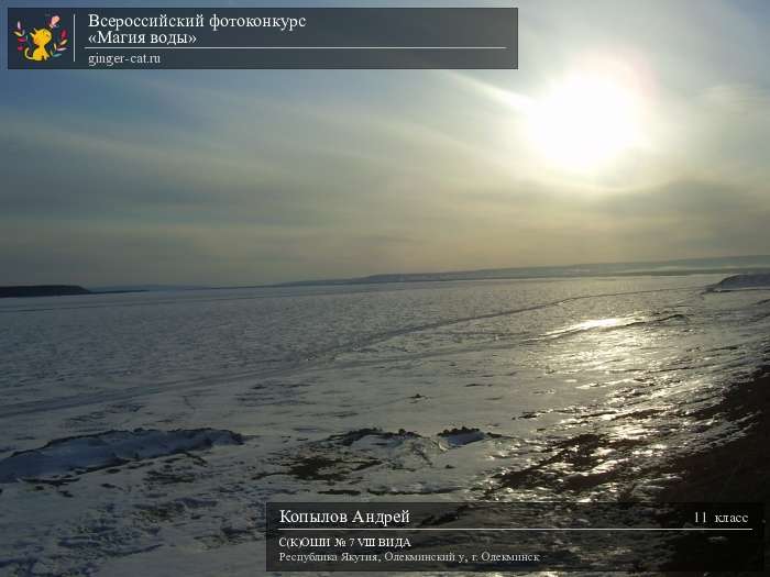 Всероссийский фотоконкурс «Магия воды»  - детский рисунок, поделка, творческая работа, категория школьники, 11 класс, дистанционный конкурс, школьный конкурс