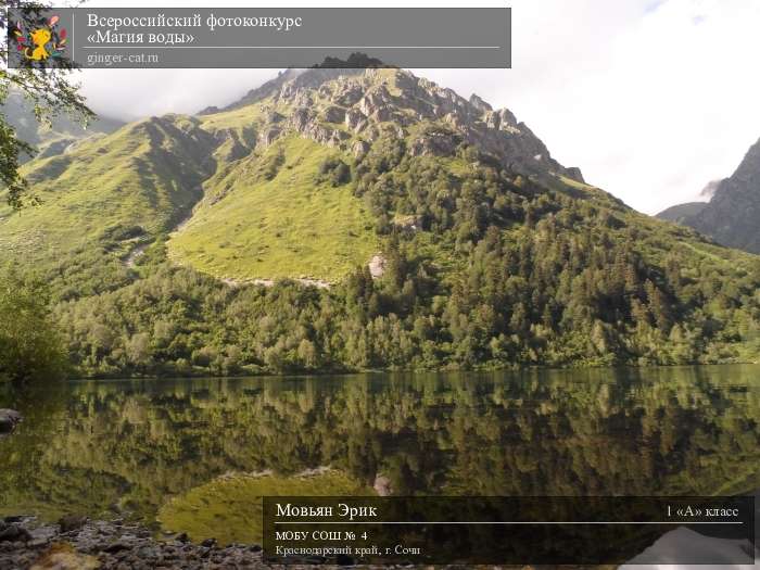 Всероссийский фотоконкурс «Магия воды»  - детский рисунок, поделка, творческая работа, категория школьники, 1 класс, дистанционный конкурс, школьный конкурс