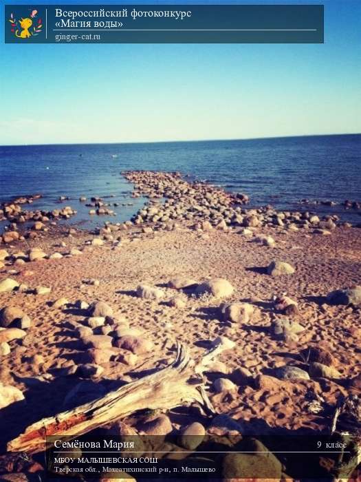 Всероссийский фотоконкурс «Магия воды»  - детский рисунок, поделка, творческая работа, категория школьники, 9 класс, дистанционный конкурс, школьный конкурс