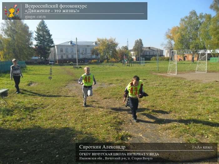 Всероссийский фотоконкурс «Движение - это жизнь!»  - детский рисунок, поделка, творческая работа, категория школьники, 3 класс, дистанционный конкурс, школьный конкурс