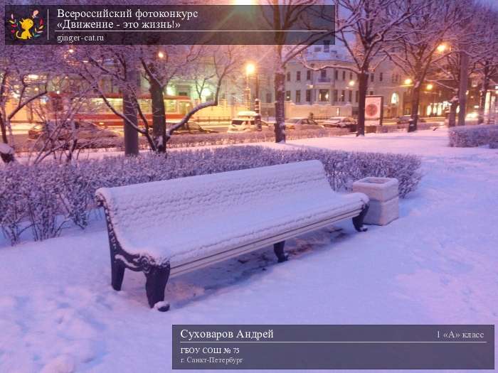 Всероссийский фотоконкурс «Движение - это жизнь!»  - детский рисунок, поделка, творческая работа, категория школьники, 1 класс, дистанционный конкурс, школьный конкурс