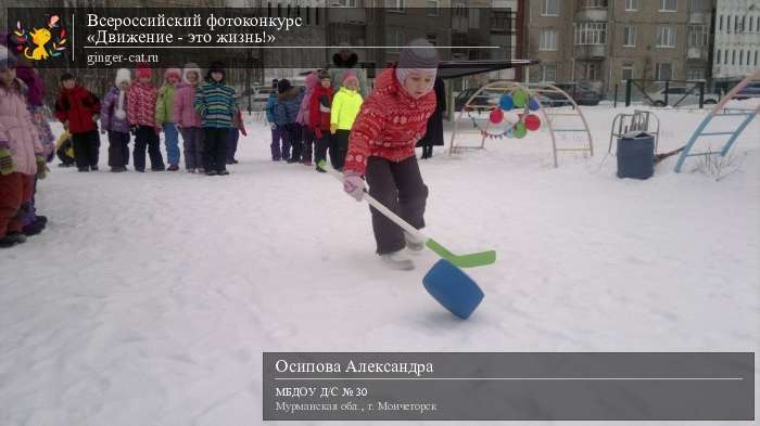 Всероссийский фотоконкурс «Движение - это жизнь!»  - детский рисунок, поделка, творческая работа, категория дошкольники, детский сад, дистанционный конкурс, школьный конкурс