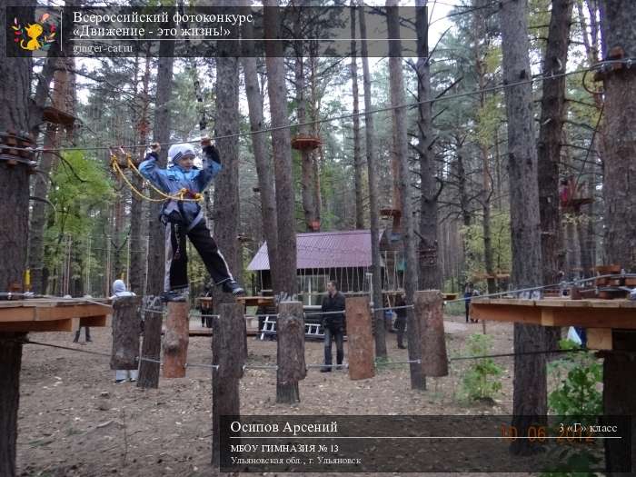 Всероссийский фотоконкурс «Движение - это жизнь!»  - детский рисунок, поделка, творческая работа, категория школьники, 3 класс, дистанционный конкурс, школьный конкурс