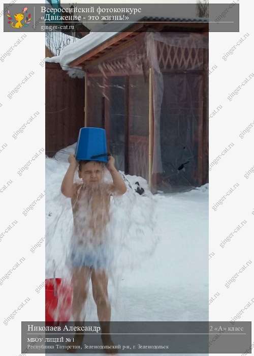 Всероссийский фотоконкурс «Движение - это жизнь!»  - детский рисунок, поделка, творческая работа, категория школьники, 2 класс, дистанционный конкурс, школьный конкурс