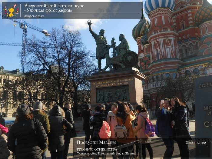 Всероссийский фотоконкурс «Уличная фотография»  - детский рисунок, поделка, творческая работа, категория школьники, 8 класс, дистанционный конкурс, школьный конкурс