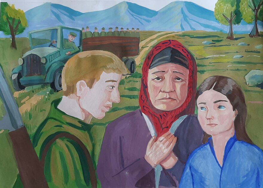 Всероссийский творческий конкурс «День Великой Победы!»  - детский рисунок, поделка, творческая работа, категория школьники, 7 класс, дистанционный конкурс, школьный конкурс