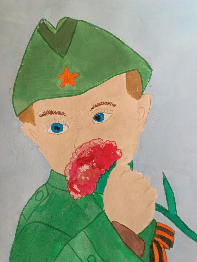 Всероссийский творческий конкурс «День Великой Победы!»  - детский рисунок, поделка, творческая работа, категория школьники, 9 класс, дистанционный конкурс, школьный конкурс