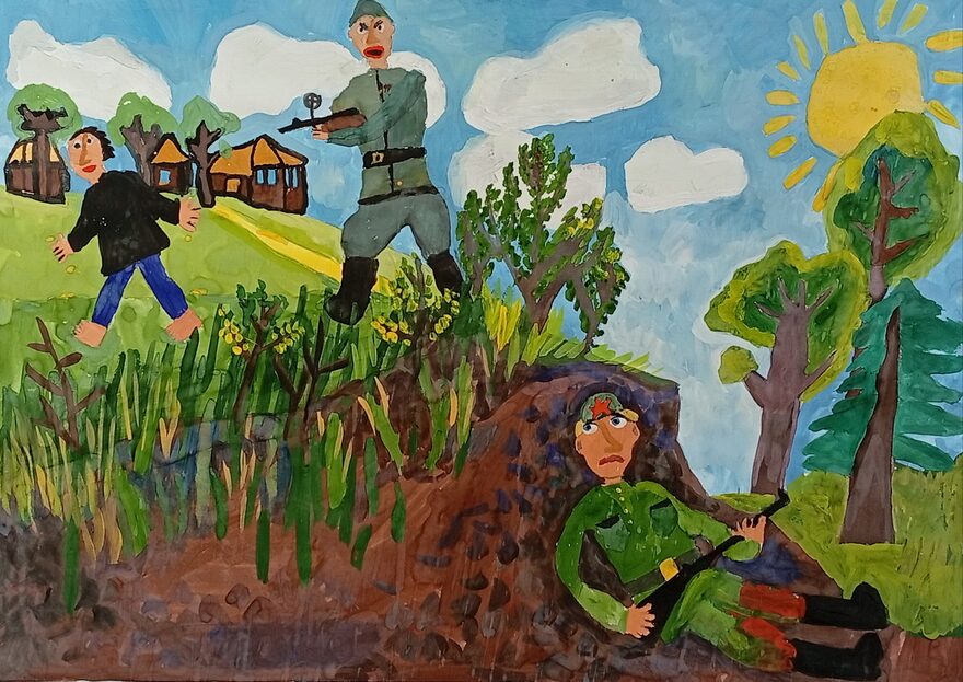 Всероссийский творческий конкурс «День Великой Победы!»  - детский рисунок, поделка, творческая работа, категория школьники, 2 класс, дистанционный конкурс, школьный конкурс
