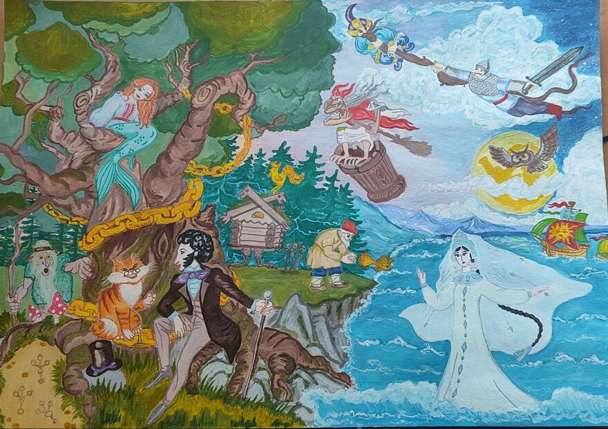 Всероссийский творческий конкурс «Фестиваль сказок»  - детский рисунок, поделка, творческая работа, категория школьники, 5 класс, дистанционный конкурс, школьный конкурс
