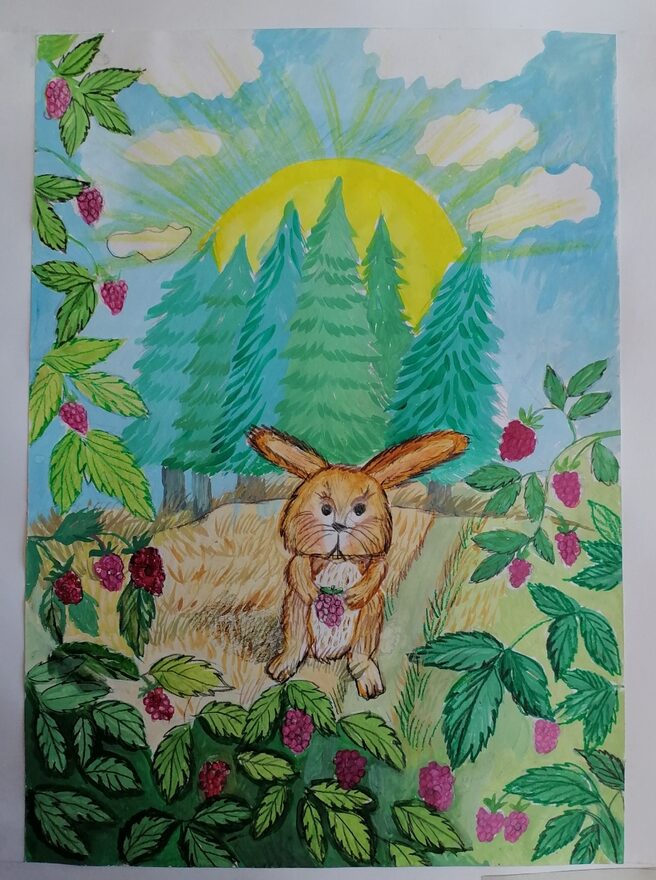 Всероссийский творческий конкурс «Оранжевое лето»  - детский рисунок, поделка, творческая работа, категория школьники, 2 класс, дистанционный конкурс, школьный конкурс