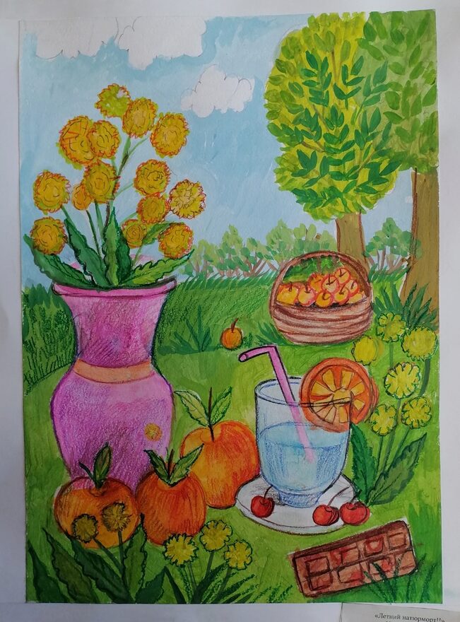 Всероссийский творческий конкурс «Оранжевое лето»  - детский рисунок, поделка, творческая работа, категория школьники, 2 класс, дистанционный конкурс, школьный конкурс