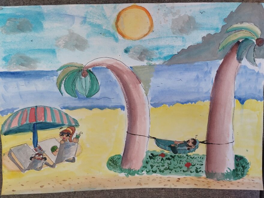 Всероссийский творческий конкурс «Оранжевое лето»  - детский рисунок, поделка, творческая работа, категория школьники, 5 класс, дистанционный конкурс, школьный конкурс