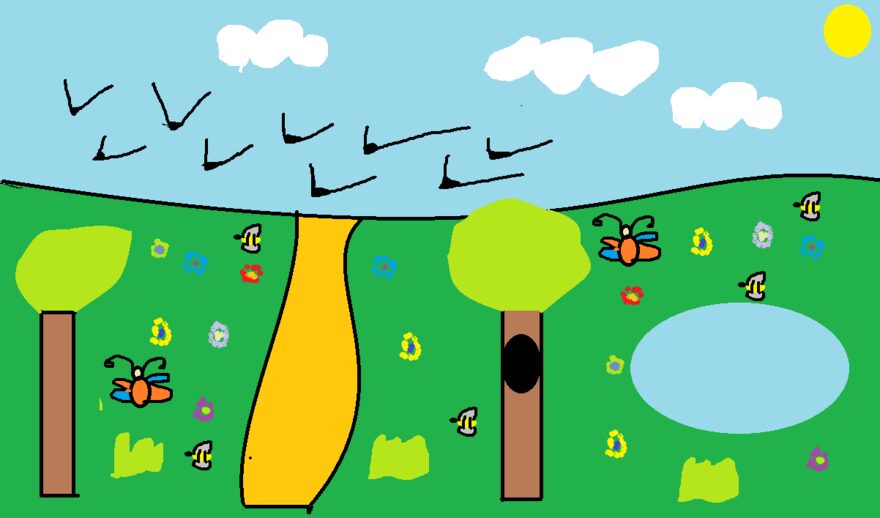 Всероссийский творческий конкурс «Оранжевое лето»  - детский рисунок, поделка, творческая работа, категория школьники, 3 класс, дистанционный конкурс, школьный конкурс