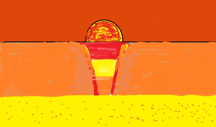 Всероссийский творческий конкурс «Оранжевое лето»  - детский рисунок, поделка, творческая работа, категория школьники, 3 класс, дистанционный конкурс, школьный конкурс