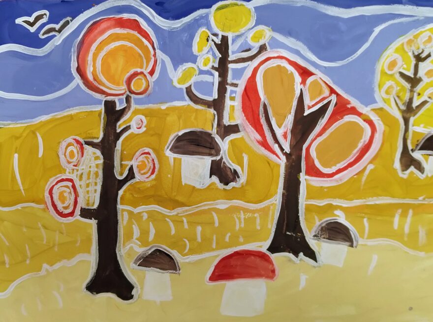 Всероссийский творческий конкурс «Осенняя фантазия»  - детский рисунок, поделка, творческая работа, категория школьники, 1 класс, дистанционный конкурс, школьный конкурс