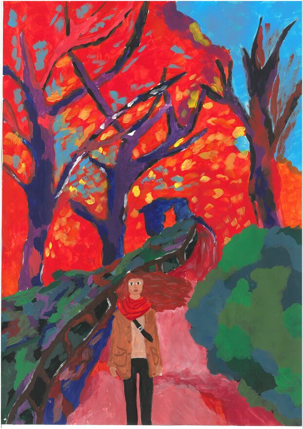 Всероссийский творческий конкурс «Осенняя фантазия»  - детский рисунок, поделка, творческая работа, категория школьники, 8 класс, дистанционный конкурс, школьный конкурс