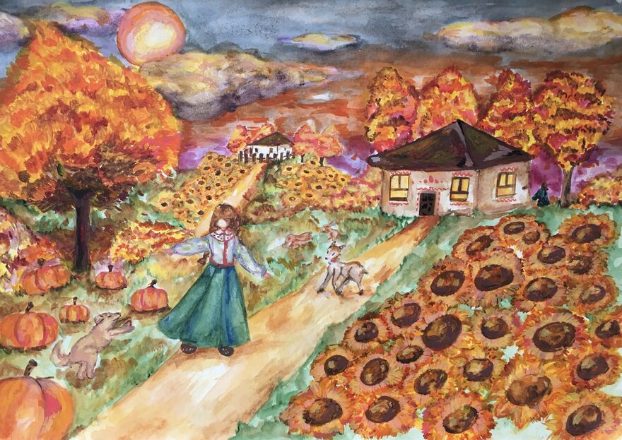 Всероссийский творческий конкурс «Осенняя фантазия»  - детский рисунок, поделка, творческая работа, категория школьники, 3 класс, дистанционный конкурс, школьный конкурс
