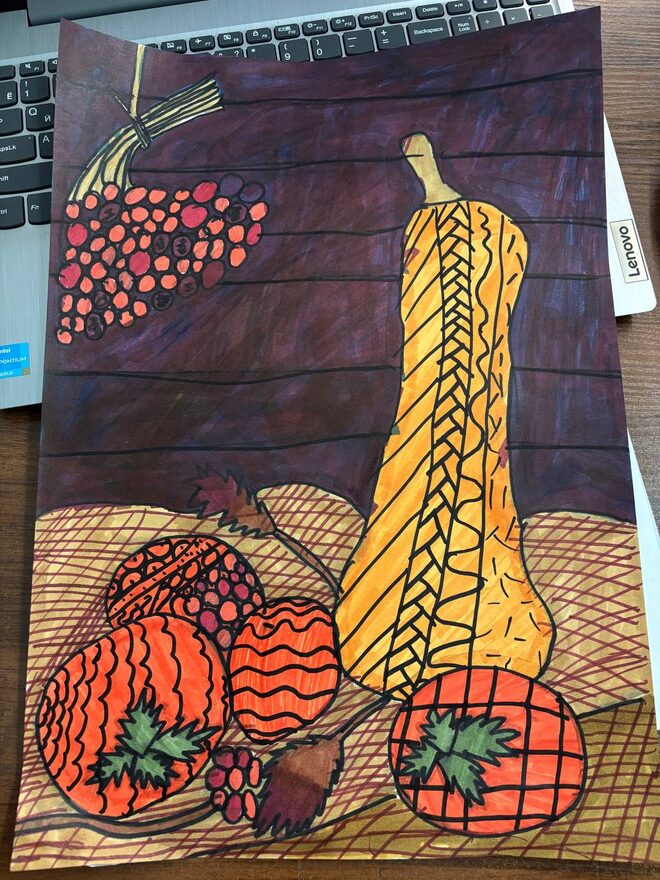 Всероссийский творческий конкурс «Дары осени»  - детский рисунок, поделка, творческая работа, категория школьники, 2 класс, дистанционный конкурс, школьный конкурс