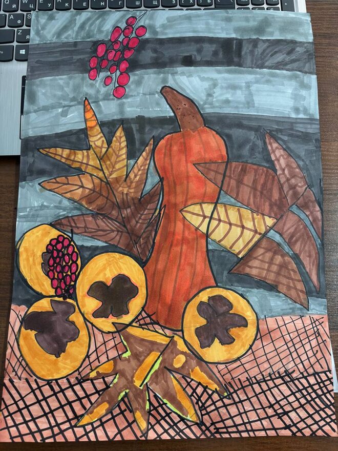 Всероссийский творческий конкурс «Дары осени»  - детский рисунок, поделка, творческая работа, категория школьники, 2 класс, дистанционный конкурс, школьный конкурс