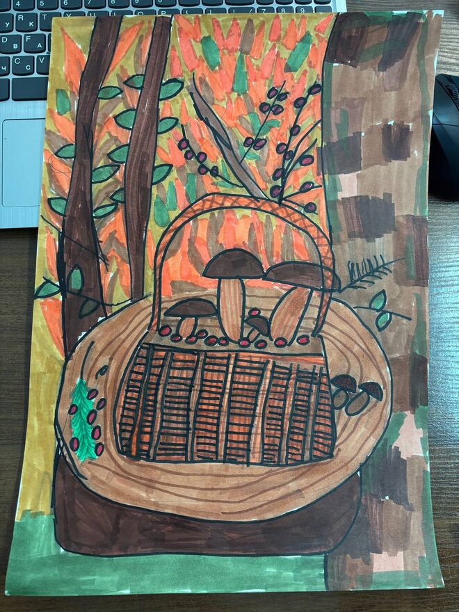 Всероссийский творческий конкурс «Дары осени»  - детский рисунок, поделка, творческая работа, категория школьники, 2 класс, дистанционный конкурс, школьный конкурс