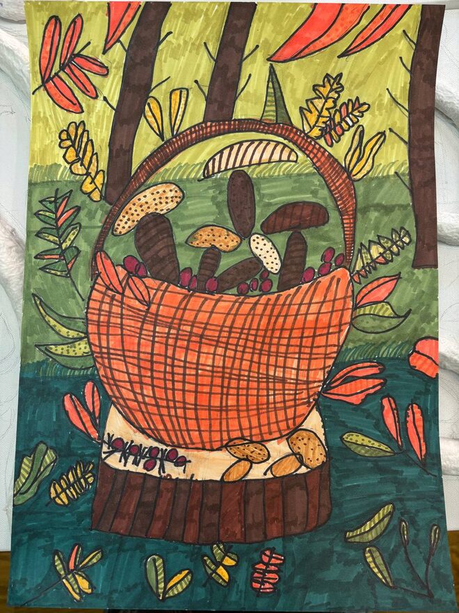 Всероссийский творческий конкурс «Дары осени»  - детский рисунок, поделка, творческая работа, категория школьники, 2 класс, дистанционный конкурс, школьный конкурс