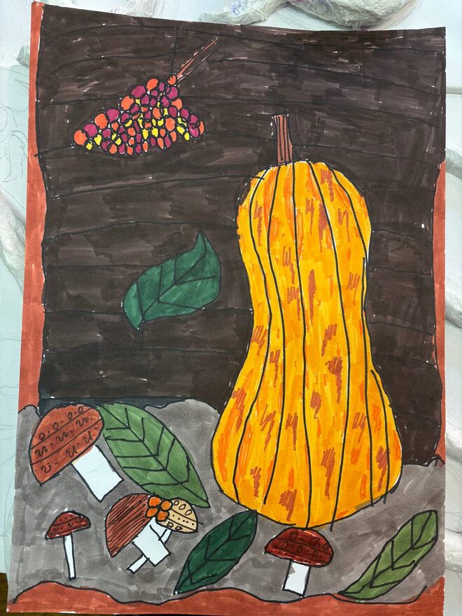 Всероссийский творческий конкурс «Дары осени»  - детский рисунок, поделка, творческая работа, категория школьники, 2 класс, дистанционный конкурс, школьный конкурс