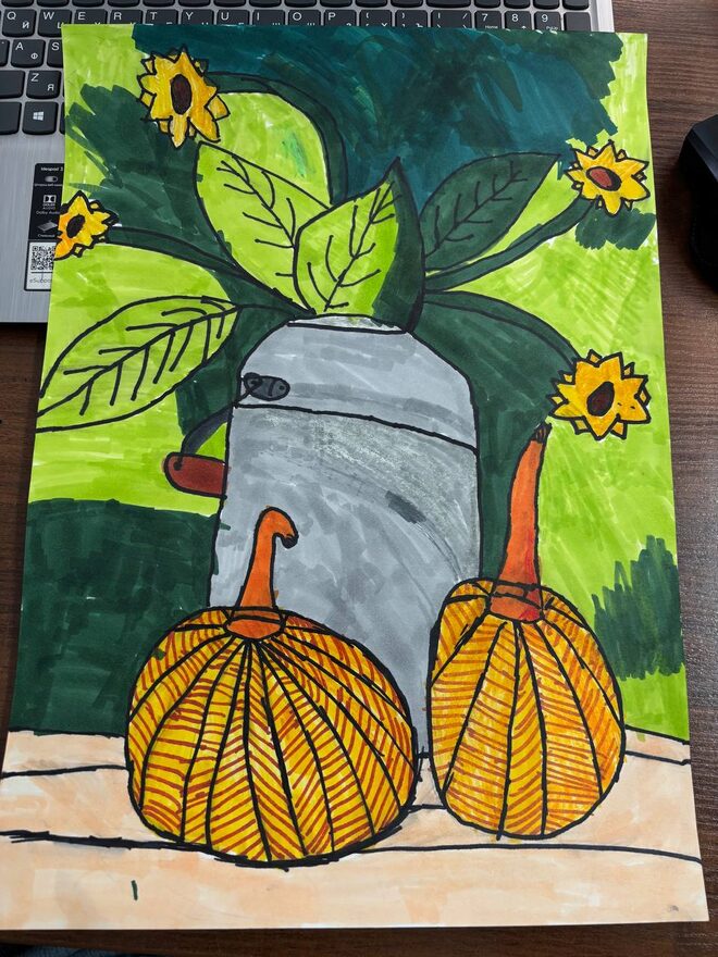 Всероссийский творческий конкурс «Дары осени»  - детский рисунок, поделка, творческая работа, категория школьники, 2 класс, дистанционный конкурс, школьный конкурс