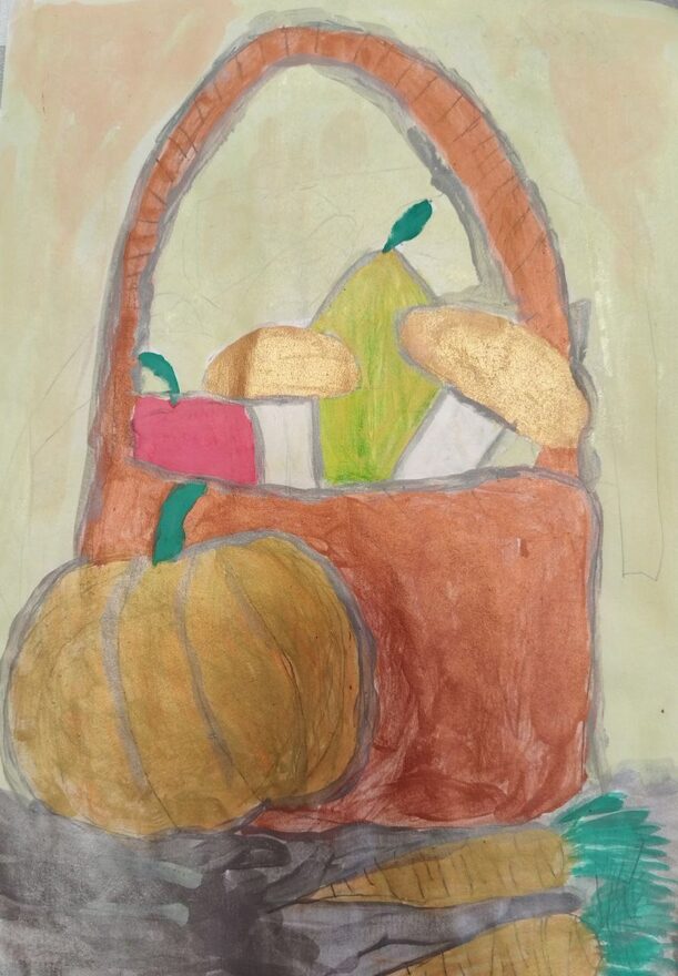 Всероссийский творческий конкурс «Дары осени»  - детский рисунок, поделка, творческая работа, категория школьники, 1 класс, дистанционный конкурс, школьный конкурс