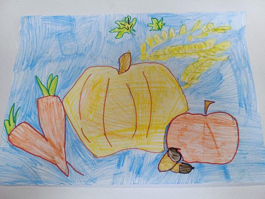 Всероссийский творческий конкурс «Дары осени»  - детский рисунок, поделка, творческая работа, категория школьники, 1 класс, дистанционный конкурс, школьный конкурс