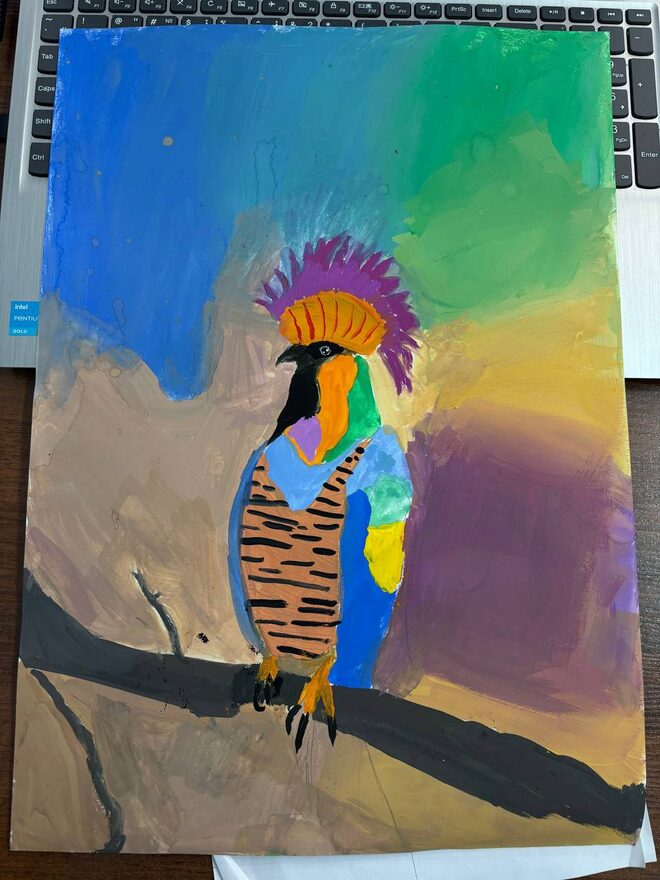 Всероссийский творческий конкурс «Мир птиц»  - детский рисунок, поделка, творческая работа, категория школьники, 2 класс, дистанционный конкурс, школьный конкурс