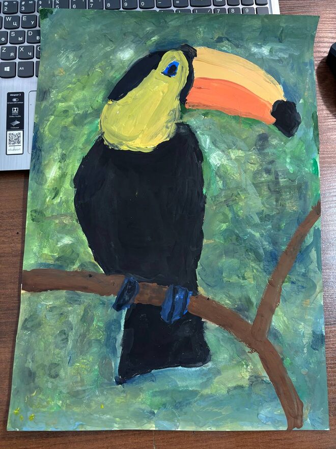 Всероссийский творческий конкурс «Мир птиц»  - детский рисунок, поделка, творческая работа, категория школьники, 3 класс, дистанционный конкурс, школьный конкурс